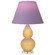 Small Double Gourd One Light Accent Lamp in Sunset Yellow Glazed Ceramic w/Lucite (165|SU13L)