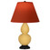 Small Double Gourd One Light Accent Lamp in Sunset Yellow Glazed Ceramic w/Deep Patina Bronze (165|SU11T)