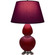 Double Gourd One Light Table Lamp in Sangria Glazed Ceramic w/Antique Silver (165|SA22P)
