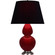 Double Gourd One Light Table Lamp in Sangria Glazed Ceramic w/Antique Silver (165|SA22K)