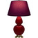Double Gourd One Light Table Lamp in Sangria Glazed Ceramic w/Antique Natural Brass (165|SA20P)