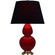 Double Gourd One Light Table Lamp in Sangria Glazed Ceramic w/Antique Natural Brass (165|SA20K)