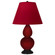 Small Double Gourd One Light Accent Lamp in Sangria Glazed Ceramic w/Deep Patina Bronze (165|SA11R)