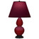 Small Double Gourd One Light Accent Lamp in Sangria Glazed Ceramic w/Deep Patina Bronze (165|SA11P)