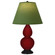 Small Double Gourd One Light Accent Lamp in Sangria Glazed Ceramic w/Deep Patina Bronze (165|SA11G)