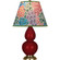 Small Double Gourd One Light Accent Lamp in Sangria Glazed Ceramic w/Antique Natural Brassed (165|SA10S)