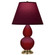 Small Double Gourd One Light Accent Lamp in Sangria Glazed Ceramic w/Antique Natural Brass (165|SA10P)