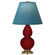 Small Double Gourd One Light Accent Lamp in Sangria Glazed Ceramic w/Antique Natural Brass (165|SA10B)