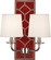 Williamsburg Lightfoot Two Light Wall Sconce in Dragons Blood Leather w/Nailhead, Polished Nickel (165|S1031)