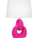 Fusion One Light Table Lamp in Razzle Rose Glazed Ceramic w/Polished Nickel (165|RZ981)