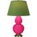 Double Gourd One Light Table Lamp in Razzle Rose Glazed Ceramic w/Antique Natural Brass (165|RZ20G)
