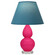 Small Double Gourd One Light Accent Lamp in Razzle Rose Glazed Ceramic w/Lucite (165|RZ13B)