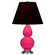 Small Double Gourd One Light Accent Lamp in Razzle Rose Glazed Ceramic w/Antique Silver (165|RZ12K)