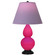 Small Double Gourd One Light Accent Lamp in Razzle Rose Glazed Ceramic w/Deep Patina Bronze (165|RZ11L)