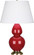 Double Gourd One Light Table Lamp in Ruby Red Glazed Ceramic w/Antique Natural Brass (165|RR20X)