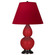Small Double Gourd One Light Accent Lamp in Ruby Red Glazed Ceramic w/Deep Patina Bronze (165|RR11R)