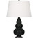 Small Triple Gourd One Light Accent Lamp in Obsidian Glazed Ceramic w/Deep Patina Bronze (165|OS31X)