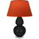 Double Gourd One Light Table Lamp in Obsidian Glazed Ceramic w/Lucite (165|OS23T)