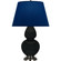 Double Gourd One Light Table Lamp in Obsidian Glazed Ceramic w/Antique Silver (165|OS22N)