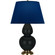 Double Gourd One Light Table Lamp in Obsidian Glazed Ceramic w/Antique Natural Brass (165|OS20N)