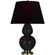 Double Gourd One Light Table Lamp in Obsidian Glazed Ceramic w/Antique Natural Brass (165|OS20K)