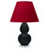 Small Double Gourd One Light Accent Lamp in Obsidian Glazed Ceramic w/Lucite (165|OS13R)