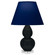Small Double Gourd One Light Accent Lamp in Obsidian Glazed Ceramic w/Lucite (165|OS13N)