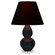 Small Double Gourd One Light Accent Lamp in Obsidian Glazed Ceramic w/Lucite (165|OS13K)
