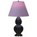 Small Double Gourd One Light Accent Lamp in Obsidian Glazed Ceramic w/Deep Patina Bronze (165|OS11L)