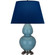 Double Gourd One Light Table Lamp in Steel Blue Glazed Ceramic w/Antique Silver (165|OB22N)