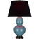 Double Gourd One Light Table Lamp in Steel Blue Glazed Ceramic w/Deep Patina Bronze (165|OB21K)