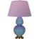 Double Gourd One Light Table Lamp in Steel Blue Glazed Ceramic w/Antique Natural Brass (165|OB20L)