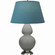 Double Gourd One Light Table Lamp in Matte Smokey Taupe Glazed Ceramic w/Antique Silver (165|MST59B)