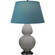 Double Gourd One Light Table Lamp in Matte Smokey Taupe Glazed Ceramic w/Deep Patina Bronze (165|MST57B)