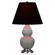 Small Double Gourd One Light Accent Lamp in Matte Smokey Taupe Glazed Ceramic w/Antique Silver (165|MST52K)
