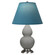 Small Double Gourd One Light Accent Lamp in Matte Smokey Taupe Glazed Ceramic w/Antique Silver (165|MST52B)