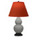 Small Double Gourd One Light Accent Lamp in Matte Smokey Taupe Glazed Ceramic w/Deep Patina Bronze (165|MST51T)