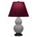 Small Double Gourd One Light Accent Lamp in Matte Smokey Taupe Glazed Ceramic w/Deep Patina Bronze (165|MST51P)