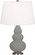 Small Triple Gourd One Light Accent Lamp in Matte Smokey Taupe Glazed Ceramic w/Antique Silver (165|MST32)