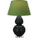 Double Gourd One Light Table Lamp in Matte Obsidian Glazed Ceramic w/Lucite (165|MOS23G)