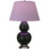 Double Gourd One Light Table Lamp in Matte Obsidian Glazed Ceramic w/Antique Silver (165|MOS22L)