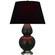 Double Gourd One Light Table Lamp in Matte Obsidian Glazed Ceramic w/Antique Silver (165|MOS22K)