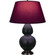 Double Gourd One Light Table Lamp in Matte Obsidian Glazed Ceramic w/Deep Patina Bronze (165|MOS21P)