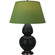 Double Gourd One Light Table Lamp in Matte Obsidian Glazed Ceramic w/Deep Patina Bronze (165|MOS21G)