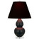 Small Double Gourd One Light Accent Lamp in Matte Obsidian Glazed Ceramic w/Lucite (165|MOS13K)