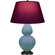 Double Gourd One Light Table Lamp in Matte Steel Blue Glazed Ceramic w/Deep Patina Bronze (165|MOB57P)