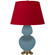 Double Gourd One Light Table Lamp in Matte Steel Blue Glazed Ceramic w/Antique Natural Brass (165|MOB55R)