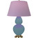 Double Gourd One Light Table Lamp in Matte Steel Blue Glazed Ceramic w/Antique Natural Brass (165|MOB55L)