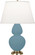 Double Gourd One Light Table Lamp in Matte Steel Blue Glazed Ceramic w/Antique Natural Brass (165|MOB55)