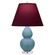 Small Double Gourd One Light Accent Lamp in Matte Steel Blue Glazed Ceramic w/Lucite (165|MOB53P)